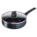 Fedeles serpenyő, Tefal Elegance, 24 cm Ø, alumínium / titán