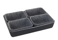 Set 7 organizatoare pentru dulap, Wenko, Felt, 28.5 x 5 x 20 cm, poliester, gri