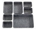 Set 7 organizatoare pentru dulap, Wenko, Felt, 28.5 x 5 x 20 cm, poliester, gri