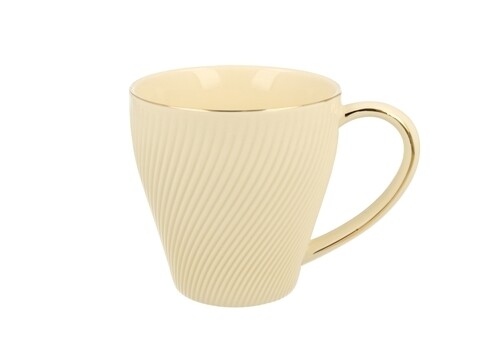 Ice Cream Cup, Duo, 430 ml, porcelán, krém/arany