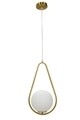 Lustra Glamy Drop, Mauro Ferretti, 24 x 20 x 46 cm, 1 x E14, 20W, fier/sticla, auriu