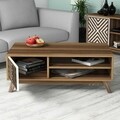 İnci Walnut Dohányzóasztal, Hommy Craft, 105x60x38,2 cm, mogyoró<br />fehér