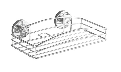 Fürdőszobapolc, Weenko, Vacuum-Loc®, 26 x 6,5 x 14 cm, rozsdamentes acél