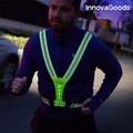 InnovaGoods Fényvisszaverő heveder LED-el sportolóknak, 79x4 cm, poliészter/PVC