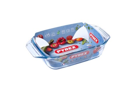 Pyrex Irresistible Téglalap alapú sütőtál, 22x17x6 cm, 1,4 L, boroszilikát üveg