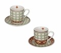 Le Cementine Tile Coffee 2 db Csésze kistányérral, Brandani, 100 ml, porcelán