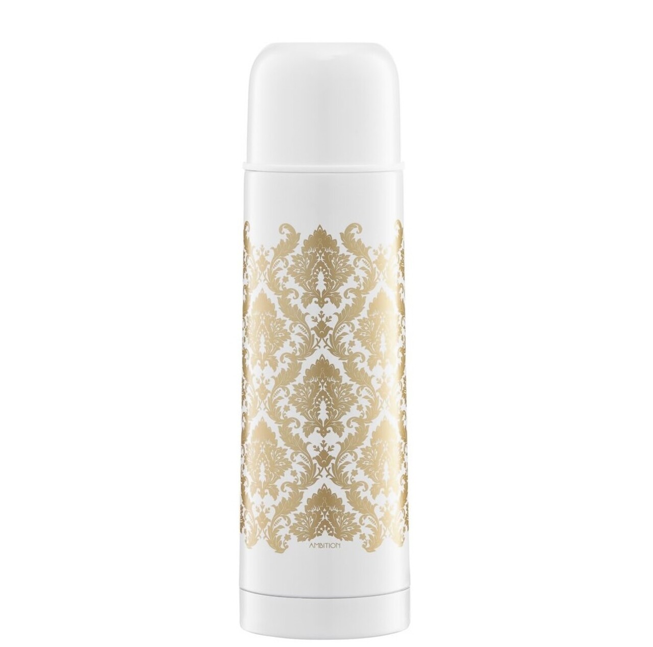 Termosz Glamour Ornament, Ambition, 500 ml, rozsdamentes acél, fehér