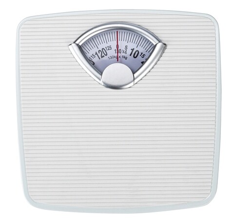 Wenko Mechanikus mérleg, Bathroom Scale, 27 x 26.5 x 4.5 cm, fém/műanyag, fehér