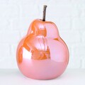 Pear V1 Dekoráció, Boltze, 15 cm, porcelán, narancssárga