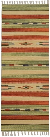 Kilim Szőnyeg, Country 161, Baketo, 100% pamut, kézzel megmunkált , 60x200 cm