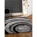 Covor Velvet Droplet, Flair Rugs, 160 x 230 cm, 100% polipropilena, gri/negru