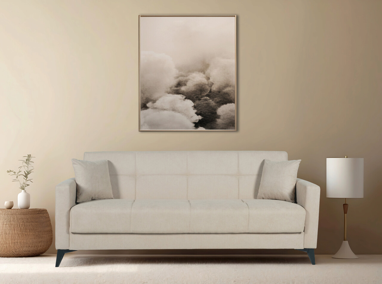 Bedora fabio kihúzható kanapé, 3 személyes, 215x82x92 cm, bézs