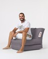 Siesta Kihúzható fotel, Ferndale Bean Bag, 55 - 180 cm, vízhatlan poliészter, hamuszürke