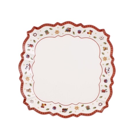 Tálalótálca, Villeroy & Boch, Toy's Delight, 26 x 26 cm, prémium porcelán