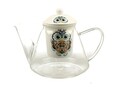 Teáskanna infúzióval, DUO, Owl B, 1200 ml, porcelán / üveg