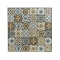 Masa pentru gradina  Toulouse Mosaic, Decoris, 58 x 58 x 72 cm, fier/ceramica, grej