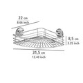 Wenko Fürdőszobai polc, Bari Vacuum-Loc®, 31.5 x 8.5 x 22 cm, rozsdamentes acél