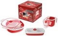 Set 3 accesorii pentru gatit in cuptorul cu microunde, Snips, polipropilena, rosu