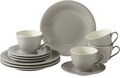 12 részes kávéskészlet, mint a Villeroy & Boch, Color Loop Stone, prémium porcelán, szürke