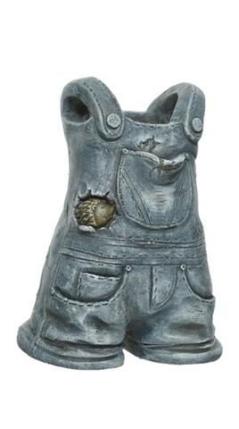 Dungarees Virágtartó, Decoris, 25x18x36 cm, poligyanta, szürke