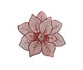 Poinsettia Dekoráció, Decoris, 44x1 cm, poliuretán, piros