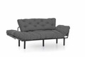 Kanapéágy  Nitta Triple, Futon, 3 ülőhely, 225x70 cm, fém, szürke