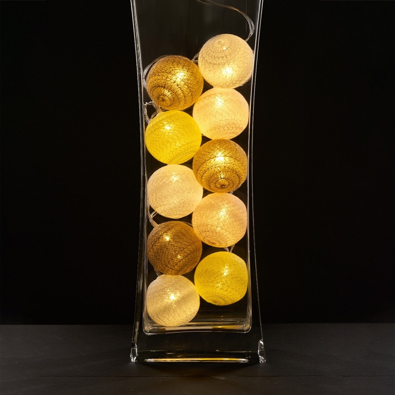 Yellow Fénydekoráció 10 LED-el, Heinner Home, 180 cm, műanyag, fehér/sárga