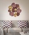 Decoratiune de perete Round Leaf, Mauro Ferretti, 68.5 x 66.5 cm, fier, multicolor