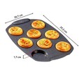 Forma de copt quiche, Tefal, PerfectBake Mini J5734902, 21 x 29 cm, aluminiu reciclat, negru/maro