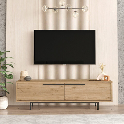 Yurudesign TV Komód, 160x35.5x45.1 cm, PAL, barna