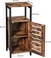 Comoda, Vasagle, 37 x 30 x 81 cm, fier/PAL, maro rustic