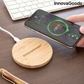 Bambusz vezeték nélküli töltő innovagoods, Ø9.2 cm