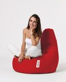 Bean Bag Puff fotel, Ferndale Drop L, 80 x 80 cm, vízhatlan poliészter, piros