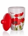 Tartály Red Poppy tetővel, bankett, 600 ml, kerámia