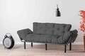 Kanapéágy  Nitta Triple, Futon, 3 ülőhely, 225x70 cm, fém, szürke