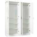 Dulap pentru haine Ravenna 4 Kapili White, Talon, 140 x 47.2 x 194 cm, alb/auriu