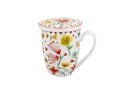 Csésze szűrővel, DUO, Pasztell, 420 ml, porcelán, többszínű