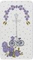 Covoras de baie Vintage Bike, Confetti, 80x140 cm, mov deschis