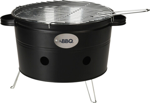 BBQ Bucket Grillsütő, 34.5x20 cm, fém, matt fekete