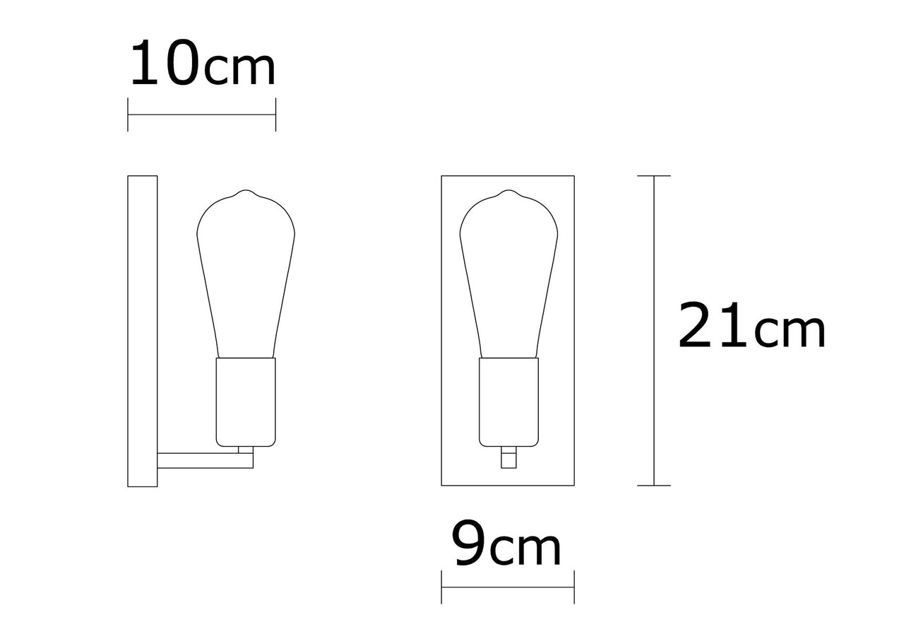 Karain N-1355, Noor Fali Lámpa, 10 X 9 X 21 Cm, 1 X E27, 100W, Fehér