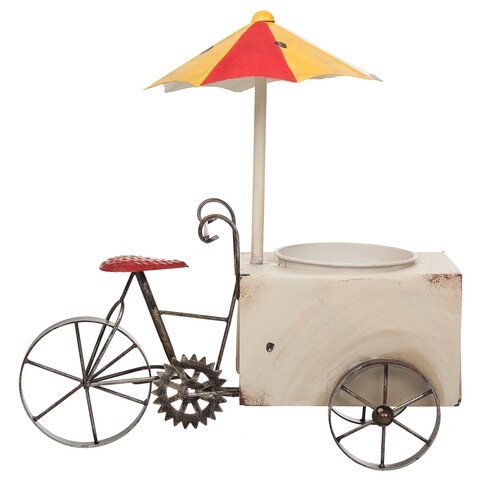 Virágcserép, Icecream Cart, Creaciones Meng, 34x16.5x37 cm,  öntöttvas