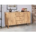 Set mobilier living 3 piese, comoda, comoda tv si masuta, Motto 200, Vella, atlantic pine