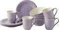 Reggelizőkészlet 12 darab, Like Villeroy & Boch, Color Loop Blueblossom, prémium porcelán, lila