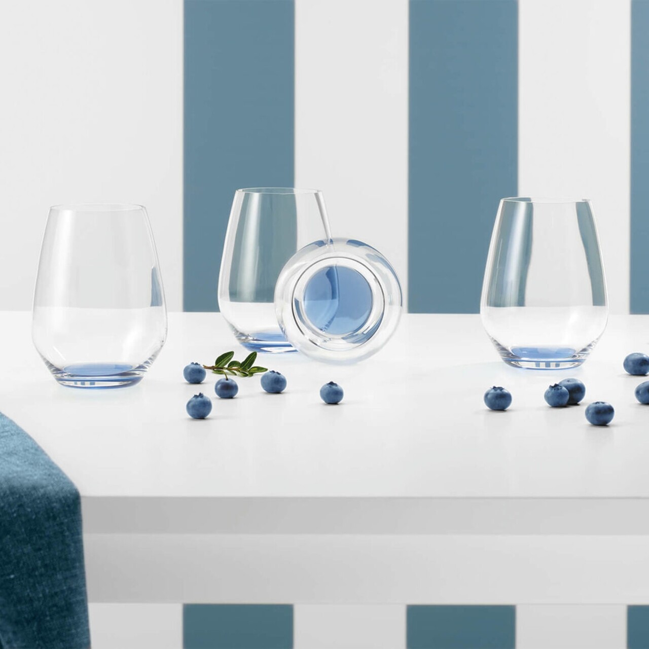 4 db-os pohár készlet, Villeroy & Boch, Colorful Life Winter Sky, 420 ml, kristályüveg, kék