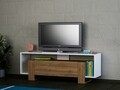 Comoda TV Fever,Woody Fashion, 120x33.2x45.1 cm, alb/maro