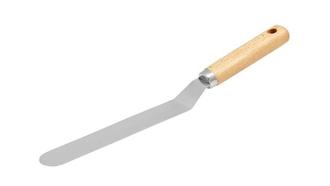 Natural Cukrász spatula krémkenő/bevonat, Ambition, 31 cm, acél, ezüstszín