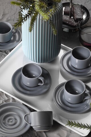 Kutahya Porselen Kávés készlet, PTN12KTM0003, 12 darabos, porcelán