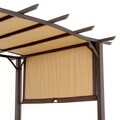 Gazebo Kerti pavilon, Shadow, L.360 l.269 H.225 cm, acél, barna/bézs