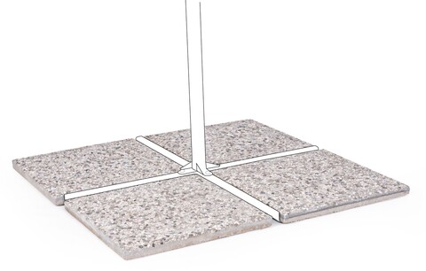 Baza pentru umbrela de gradina 4 piese, Gravel, Bizzotto, 20 kg, ciment