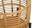 Rattan 2 db Virágcseréptartó, Mauro Ferretti,  Ø 41x47 cm, rotáng/vas, színes